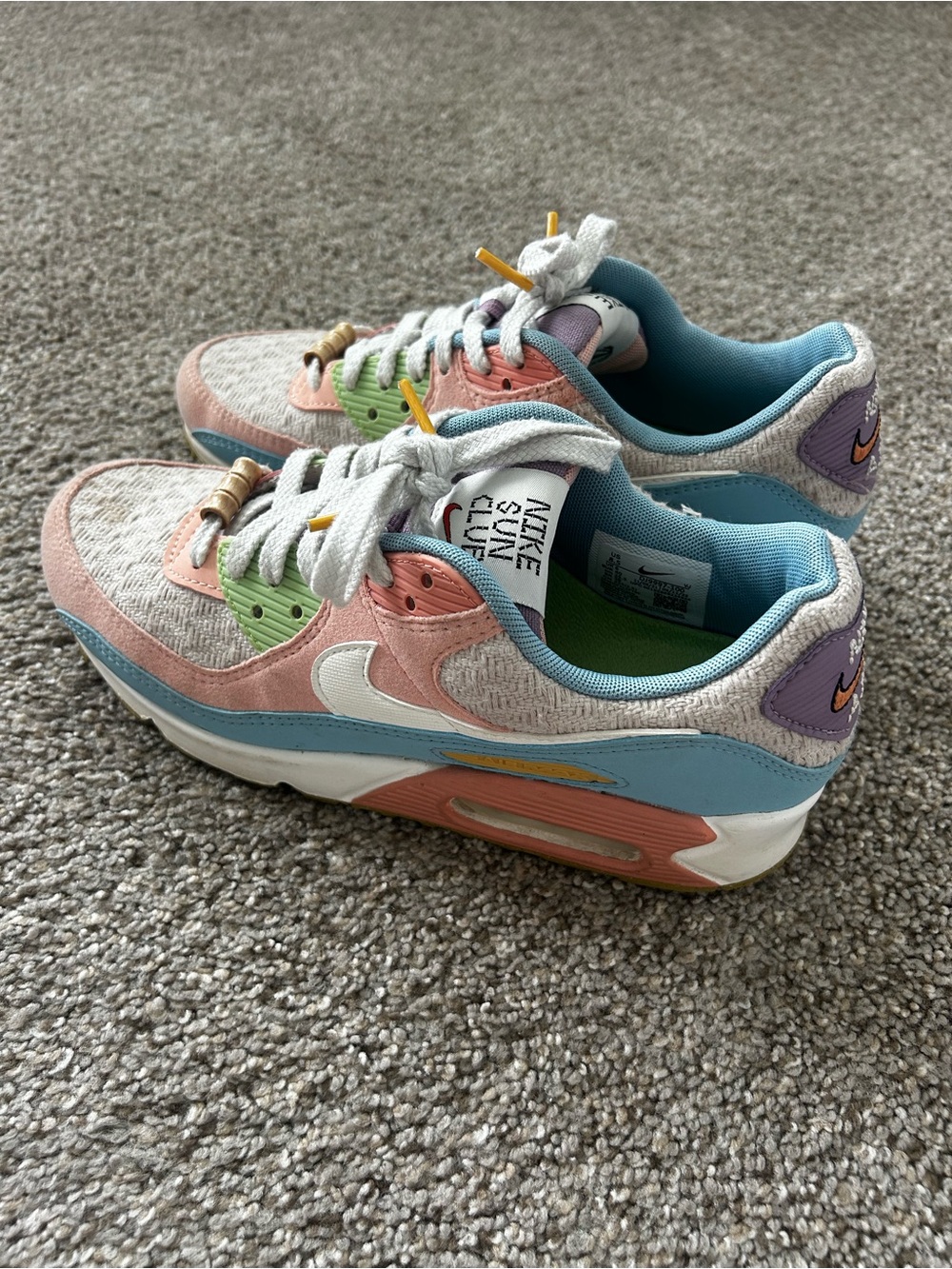 Nike Women’s Pastel Multi-Tone Air Max Sneakers — Pink Blue Green Purple White